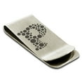 thumbnail image 1 of Stainless Steel Letter P Initial Dotted Monogram Engraved Engraved Money Clip Credit Card Holder, 1 of 1