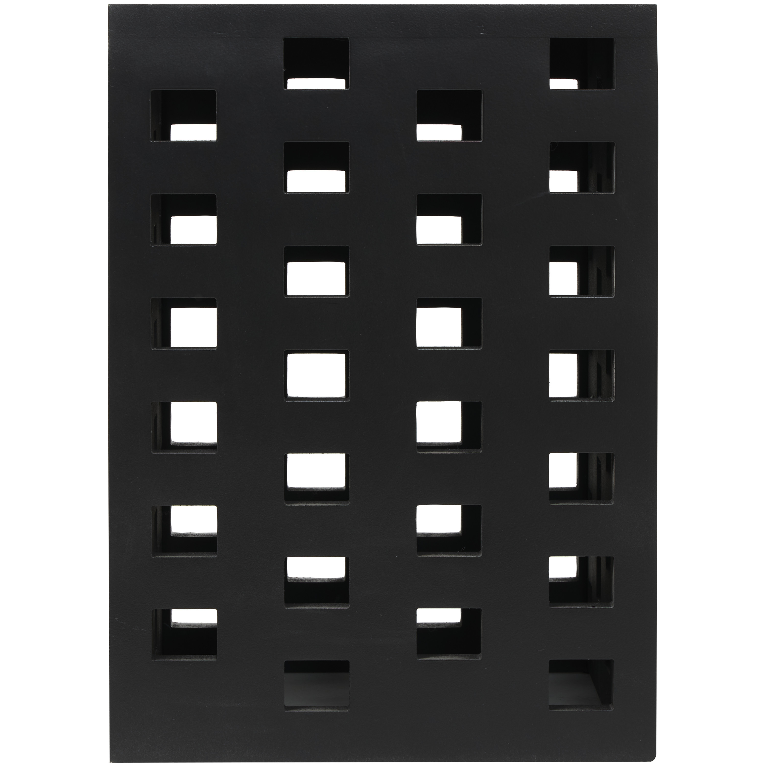 DecMode 13" x 18" Black Wood Geometric Accent Table, 1-Piece