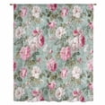 thumbnail image 2 of Vintage Spring Floral Sheer Curtains 108 Inches Extra Long, Botanical Summer Pink Green Light Filering Curtains, Privacy Drapes Simi Floor to Veiling Curtain for Living Room Bedroom Window Treatment, 2 of 9