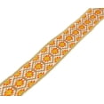 thumbnail image 4 of IBA Indianbeautifulart Golden Zari With Orange, Yellow & Brown Thread Dupion&nbsp;Trimming&nbsp;for Sewing 1 Inch Wide DIY Craft by 3 Yard Border Lace Tape&nbsp;Trim, 4 of 7