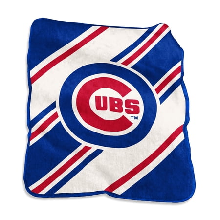 Logo Brands Chicago Cubs 50 x 60 Raschel Stripe Throw Blanket