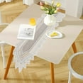 thumbnail image 5 of White Hollow Lace Table Flag | Beautiful Floral Tablecloth for Dining Table Decor | 13.78x45.28 Inch Polyester Home Decoration | 1 PC, 5 of 6