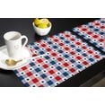 thumbnail image 4 of Independence Day Stars and Stripes Red Blue Plaid Placemats Set of 4,Wipeable Washable Table Mats for Dining Tables,Patriotic Thin Blue Line Place Mats for Kitchen Event Party Tabletop Decor, 4 of 7