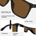thumbnail image 5 of Fozono Oversized Flat Top Shield Sunglasses, Unisex One Piece UV Protection, 5 of 6