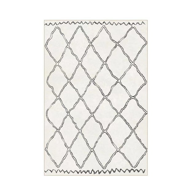 Inteprter Alfombras a rayas Patrón similar a la Cachemira Manta de noche decorativa grande Alfombra antideslizante simple Dormitorio Decoración para el Decoración del hogar tipo 1 40*60 cm Inteprter HA071829-01