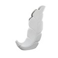 thumbnail image 6 of DecMode 20" Leaf Slanted White Ceramic Vase, 6 of 9