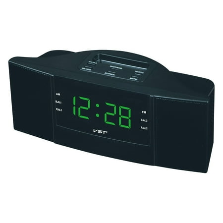 Elong AM FM Radio Alarm Clock Large LED Display Table Clock With Double Horn_Best Gift For Parents