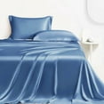 thumbnail image 4 of LINENWALAS King Size 4 Piece Bedding Sheet Set – Viscose from Bamboo Silk Sheets, Breathable & Best Cooling Bed Sheet – Hotel Luxury, Soft, Deep Pocket Anti Pilling Sheets (Bahamas Blue, King), 4 of 9