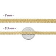 thumbnail image 3 of 7.5mm 14k Yellow Gold Plated Flat Nugget Choker Chain Necklace, 18 inches, 3 of 7