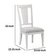 thumbnail image 5 of Kate 24 Inch Side Dining Chair Set of 2, Light Gray Linen, White Wood Frame, 5 of 6
