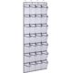 thumbnail image 3 of Zapatero colgante sobre la puerta con 28 bolsillos grandes, organizador de zapatos para puerta de armario, soporte para almacenamiento de zapatos, colgador de malla, blanco, 3 of 5