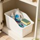 thumbnail image 5 of Cesta de almacenamiento de plástico, organizadora y multifuncional, para gabinete, para baño, con polea, para dormitorio, decoración del hogar, apartamento., 5 of 6