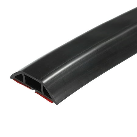 Uxcell 0.55 Wx0.27 H 5.9ft Floor Cord Cover Cable Protector Cable Management Black