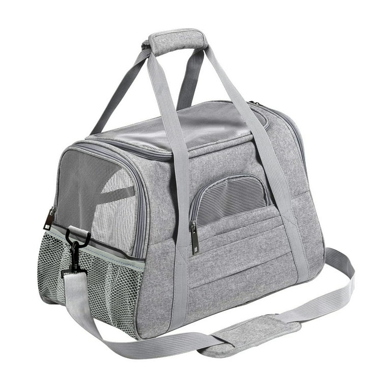 Cat Carrier, Dog Carrier Airline Approved【Fit American/TSA/Delta/United  Airline】 for Small Dogs or Large Cat, Cat Bag Carrier with Wheels, Folding  Pet
