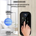 thumbnail image 3 of HLONK 1pc 4-in-1 Smart Fingerprint Door Lock Handle Biometric/IC Card/Code/Mechanic Key Keyless Entry Door Lock For Home Office Apartment Bedroom, 3 of 6