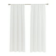 thumbnail image 7 of Sleep Zone Jacquard Stripes Sheer Curtains with Textured Weave, Semi-Blackout Curtain Panels Living Room Bedroom Bathroom 2 Panels, 52" x 95" White, 7 of 7