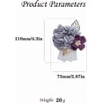 thumbnail image 6 of Rhinestone Rose Flower Brooch Pin for Women Wedding Crystal Pearl Fabric Camellia Flower Brooches Lapel Pins Hairpins Elegant Hairclips Dress Accessories Masquerade Party Jewelry for Bridesmaids, 6 of 6