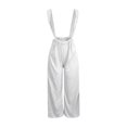 thumbnail image 3 of BODOAO Women's Wide Leg Overall Jumpsuit with Adjustable Straps and Tie Back, Loose Flowy Bib Overalls Romper for Casual Summer Beach One Piece Loungewear Outfit White M, 3 of 3