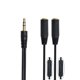 thumbnail image 1 of 2 in 1 Headphone Splitter Cable Line 3.5mm Male to 2 Female Port with Adjustable Vol for Music Sharing, 1 of 4