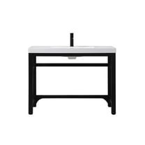 Elegant Kitchen and Bath 42 inch ADA compliant Single bathroom metal vanity in black