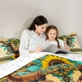 thumbnail image 6 of Manfei Rustic Bull Skull Bedding Comforter Set,Western Boho Aztec Twin Comforter Sets,Cpuntry Floral Sunflower Bedding Set For Boys Kids,Ultra Soft Home Decor Reversible,2-Piece, 6 of 9