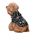 thumbnail image 5 of Honeii Skeletons Dancing Print Small Dog Hoodies Pet Hooded Sweatshirts Fall Winter Puppy Cat Sweaters Warm Clothes for Small Dogs Outfits Costume-Small, 5 of 7