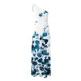 thumbnail image 5 of Lenago Robes de Printemps Grande Taille pour Femmes 2023 Mode Décontractée d'Été Sans Manches Imprimé Robe Fendue à une Épaule Robes de Plage d'Été en Liquidation, 5 of 5