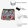 thumbnail image 3 of Balery Trendy Colorful Pineapples 1 Calzoncillos bóxer para hombre, ropa interior de algodón suave y transpirable con cinturilla de nailon-XX-Large, 3 of 5