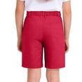 thumbnail image 4 of Gubotare Boys Shorts Casual Lightweight Quick Dry Stretch Pull on Chino Golf Shorts Teen Girls Kids School Uniform Clothes Size 9-10 (Red,9-10 Years), 4 of 6