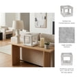 thumbnail image 5 of Textured Open Square Sculpture for Home Decor -  Modern Geometric Ornament for Coffee Table and Mantel Decor - Accent Display for Living Room, Office, Bathroom, and Shelf Decor - 9", White, 5 of 12