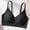 Black, variant on Women Wirefree V Neck Seamless Bra Lightly Padded Comfort Bra for Daily Black,Size L