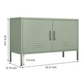 thumbnail image 3 of Marcree 2 Door Metal Accent Cabinet, Metal Locker Storage Cabinet,TV Stand Storage Cabinet for Bedroom Home,Office, 3 of 7