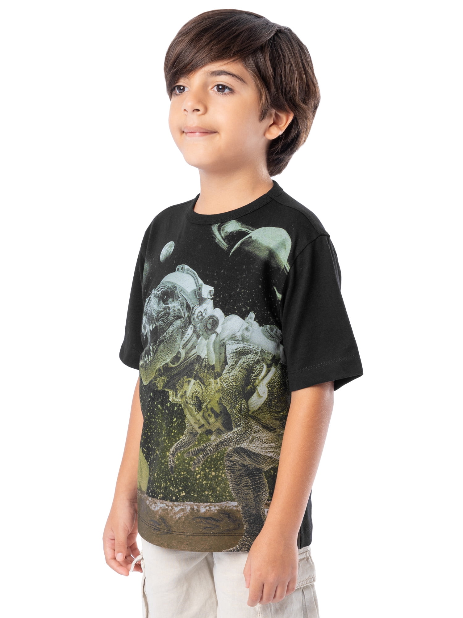 Wonder Nation Boy's Short Sleeve Elevated Graphic T-Shirt, Sizes 4-18 & Husky