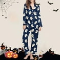 thumbnail image 2 of Lopecy-Sta Two Piece Lounge Sets for Women Casual Long-Sleeved Button Up Pajama Sets Loungewear Halloween Nightwear for Party Wear, 2 of 6