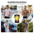 thumbnail image 6 of Daiia Tennis Ball In Fire And Water Pattern Men’s Polo Shirts,Solid Deck Shirt,Classic Fit, Breathable Cotton Polo for Casual and Sport Wear-X-Large, 6 of 7