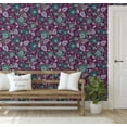 thumbnail image 5 of S4Sassy Artistic Floral Wallpaper- Purple Wall Covering,25"x 360" Self-Adhesive Textured Vinyl Walls Paper, Wall Wrap, Easy DIY Walls Covering For Farmhouse Bedroom, Living Room, Living Space, 5 of 8