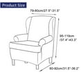thumbnail image 2 of 2-Pieces Spandex Elastic Arm Chairs Wingback Chair Cover Waffle Fabric Wing Back Furniture Protector Stretch Sofa Slipcovers Covers Mat for Living Room, 2 of 4