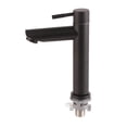 thumbnail image 3 of Black Basin Faucet with Round Handle, Stainless Steel, Single Cold Water Tap G1 2in,  Lines, 3 of 8