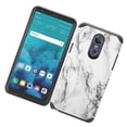 thumbnail image 3 of Compatible for LG Stylo 4 Case, LG Q Stylus Case, with [Tempered Glass Screen Protector] SOGA Hybrid Dual Layer Astro Armor Smooth Protective Case Phone Cover Shockproof - White Marble, 3 of 4