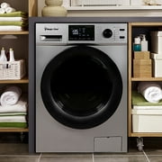 Magic Chef 2.7 cu. ft. All-in-One Washer and Dryer Combo in Silver in Silver
