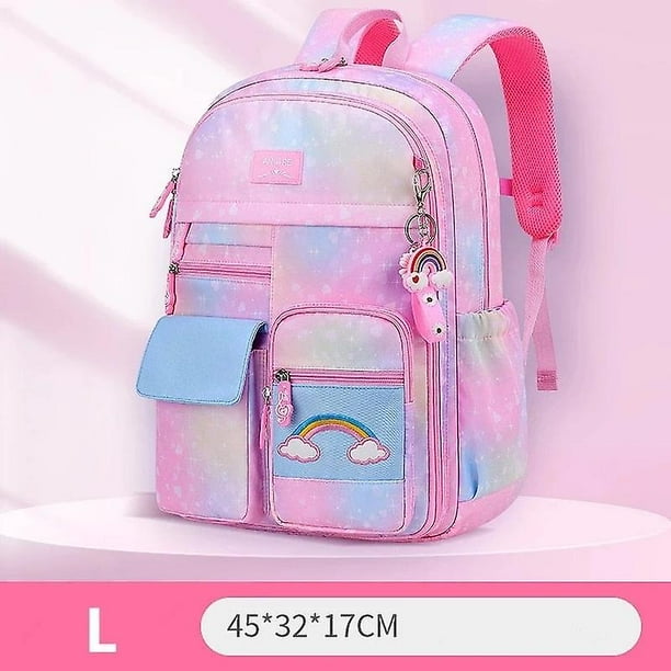 Mochila escolar de primaria bonitas bolsas coloridas para ninas mochilas escolares de princesa mochilas escolares impermeables para ninos de la serie arcoiris Walmart en linea