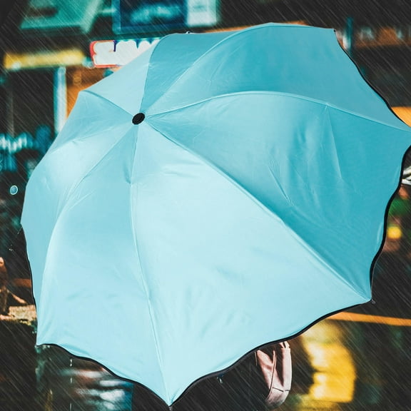 Raindrops Korean Style UV Umbrella, and Windproof, Assorted Colors for Rainy and Sunny Weather