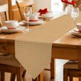 thumbnail image 2 of Vintage Plaid Table Runner Linen Burlap Table Runner 90 Inches Long Fall Farmhouse Grid Minimalist Pattern Orange Dresser Scarves for Kitchen Island Coffee Dining Room Party Holiday Decor 13"x90", 2 of 8