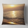 thumbnail image 2 of Designart Gloomy Beach and Waters at Sunset - Modern Beach Throw Pillow - 18x18, 2 of 5