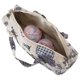 thumbnail image 1 of Qukaim Bolsa organizadora tejida para tejer agujas de tejer, tela de flores moradas, almacenamiento para el hogar, tijeras de acero inoxidable, costura, bolsa de maquillaje, tijeras de bordado, 1 of 5