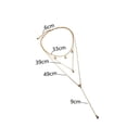 thumbnail image 2 of Faithtur Female Multilayer Necklace Long Link Chain Party Star Necklace, 2 of 8