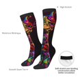 thumbnail image 4 of Fuzoiu Neon Psychedelic Giraffe Print Adult Stockings,Crew Socks,Unisex Fashion Socks, Casual Sports Socks,Comfortable Crew Socks for Everyday Wear and Sports, 4 of 6