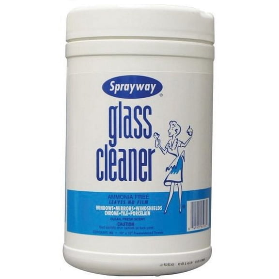 Sprayway® Glass Cleaner Wipes, 6 Containers/40 Each