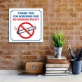 thumbnail image 3 of Square Plus Thank You For Honoring Our No Smoking Policy Door or Wall Sign | Workplace Cleaning Signage -Small, 3 of 8