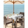 thumbnail image 3 of Outdoor Tablecloths with Umbrella Hole & Zipper, Colorful Flowers 54x54 Inch Square Tablecloths, Spring Floral Leaves Botanical Gray Plaid Waterproof Table Cloth, Patio/Pool/Picnic Table Covers, 3 of 8